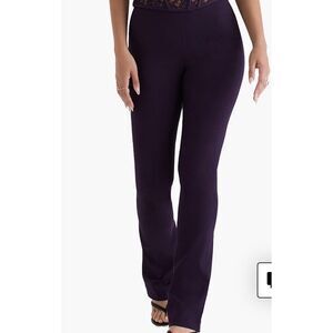 House Of CB Women's Laurel Deep Purple High Waisted Trousers Size L NWT